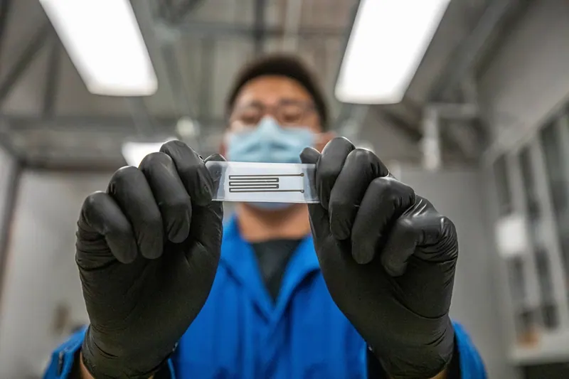 Studierende im Labor aus der Ferne
